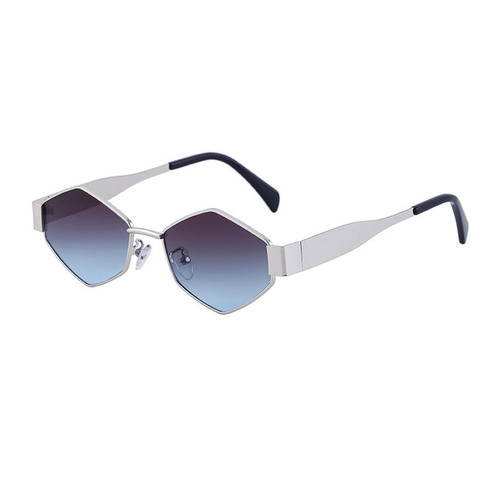 Damen geometrische Sonnenbrille mit modernem Rahmen Karnz