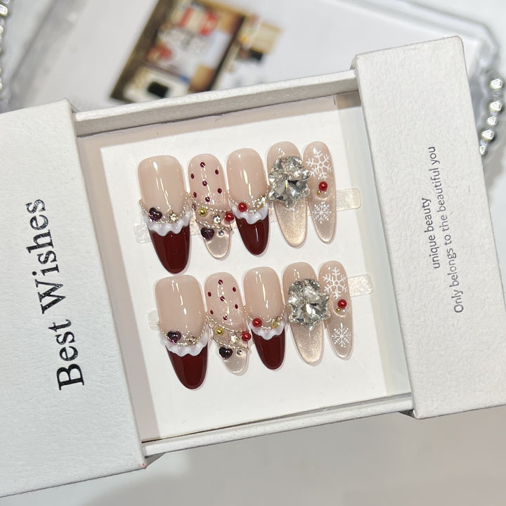 Festliches Nagelkunst-Set zum Aufkleben Karnz