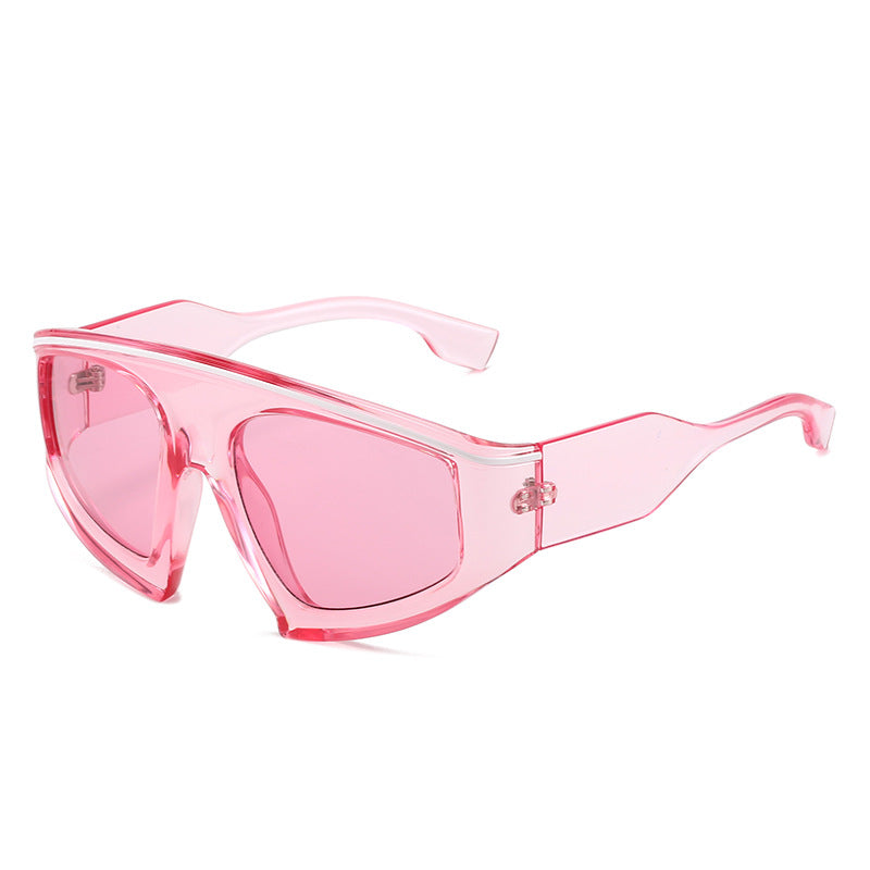 Damen Sportliche Sonnenbrille mit stylischem Rahmen und großen Linsen Karnz