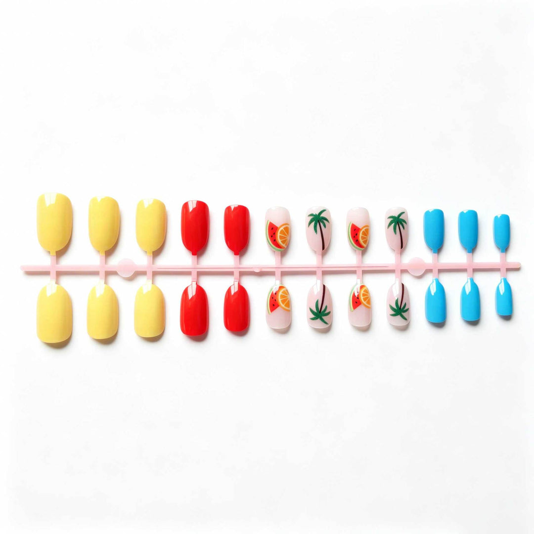 Tropisch-Frucht-Themen-Nagelkunst-Set