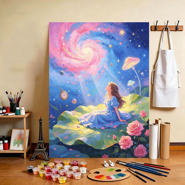 Traumhafte himmlische Malerei Leinwand Kunst Karnz