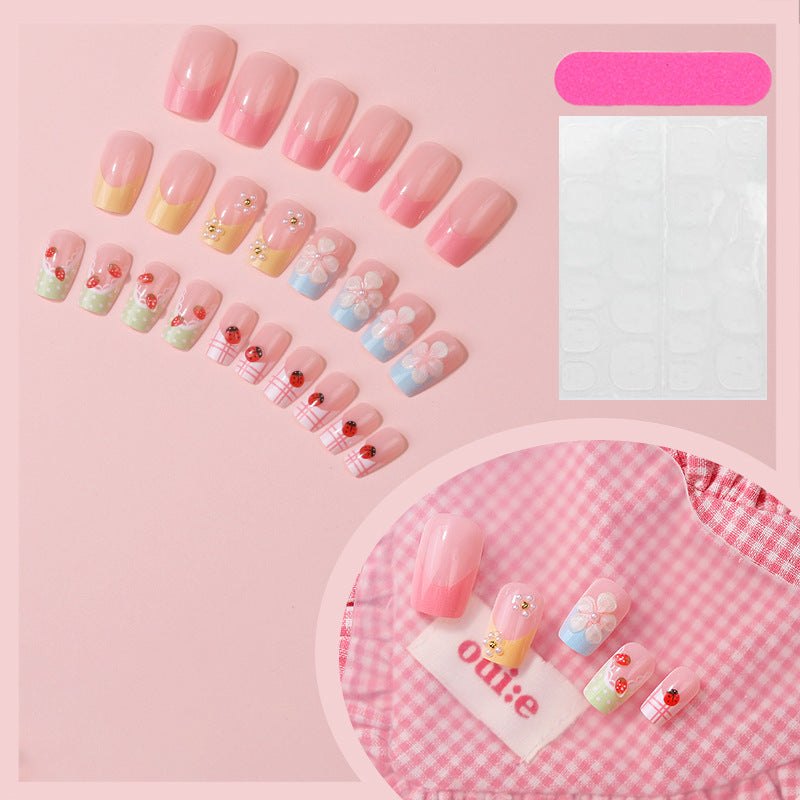 Floral Press-On Nagelkunstset Karnz