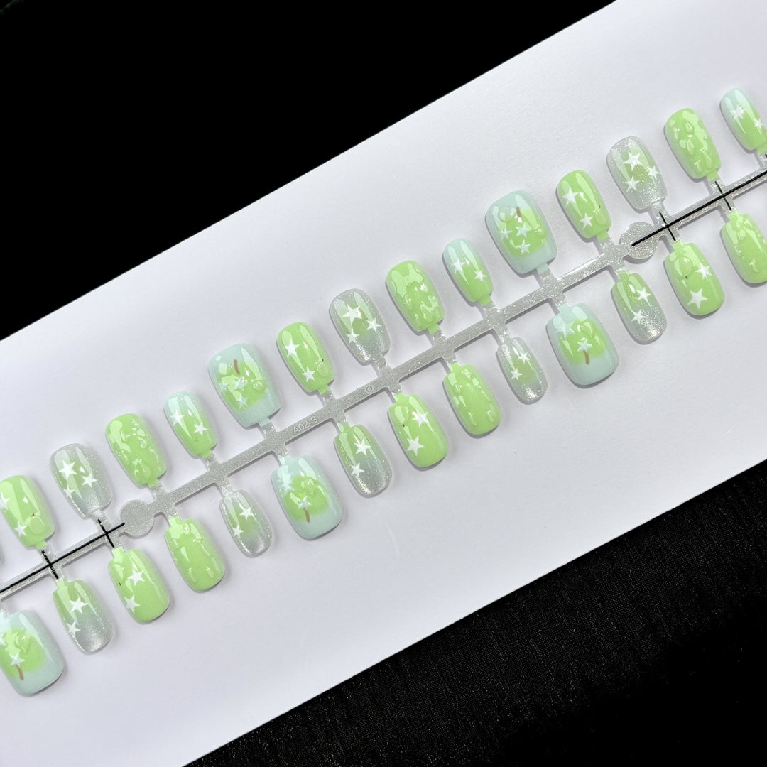 Glitzerndes Stern-Thema Press-On Nagelset
