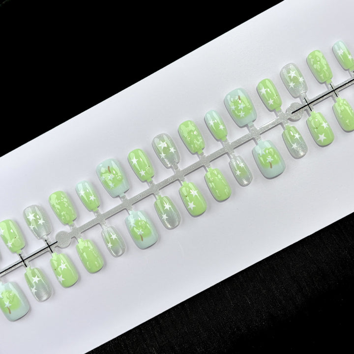 Glitzerndes Stern-Thema Press-On Nagelset