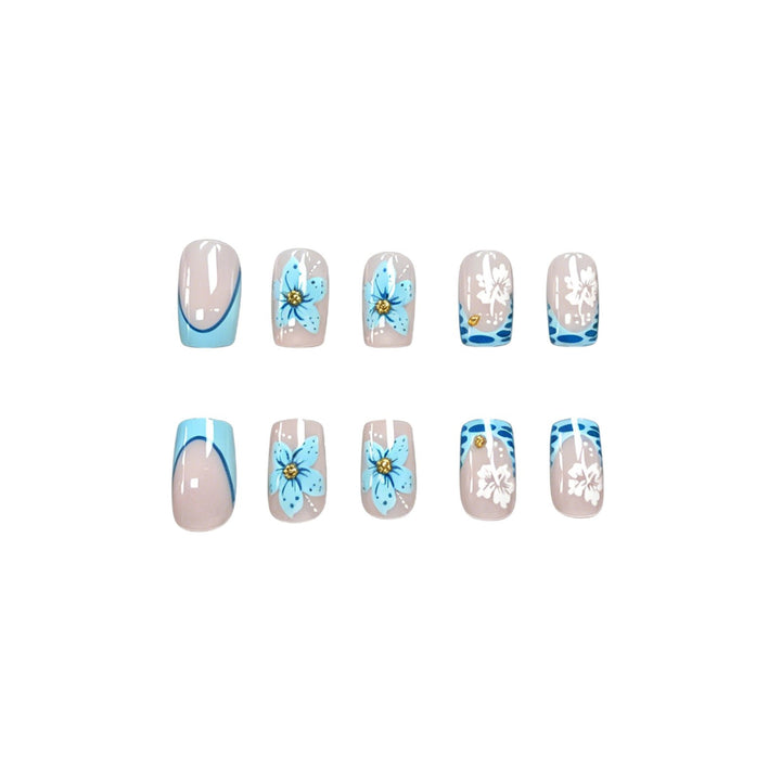 Dekorative florale Nagelkunstverlängerungen Karnz 1789915778