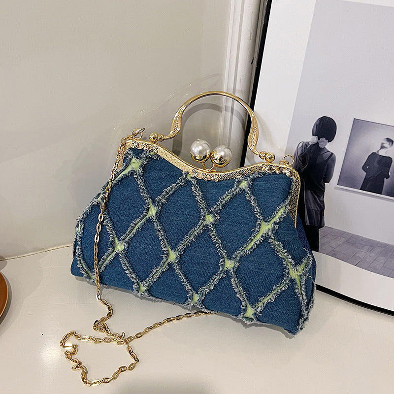 Vintage-inspirierte bestickte Handtasche