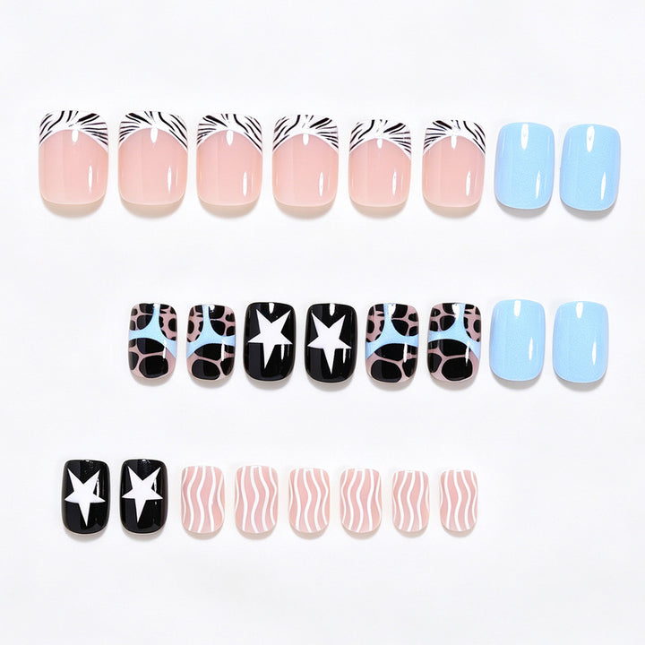 Künstlerisches dekoratives Press-On-Nagelkunst-Set Karnz