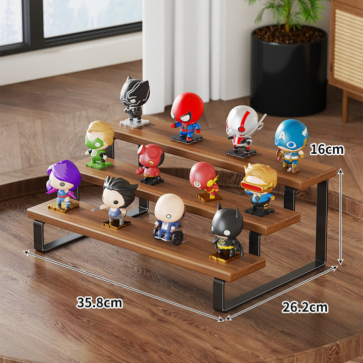 Gestuftes Holz Pop Figur Display Organizer