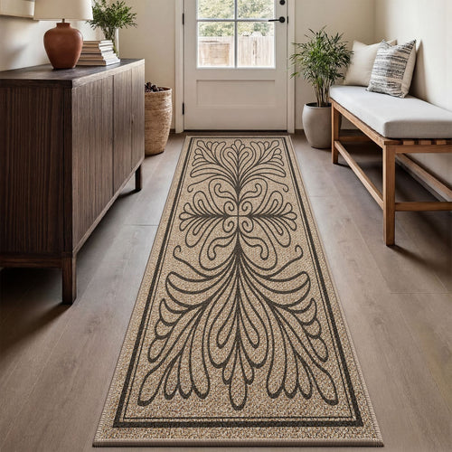 Aufwendiges florales Design Läufermatte