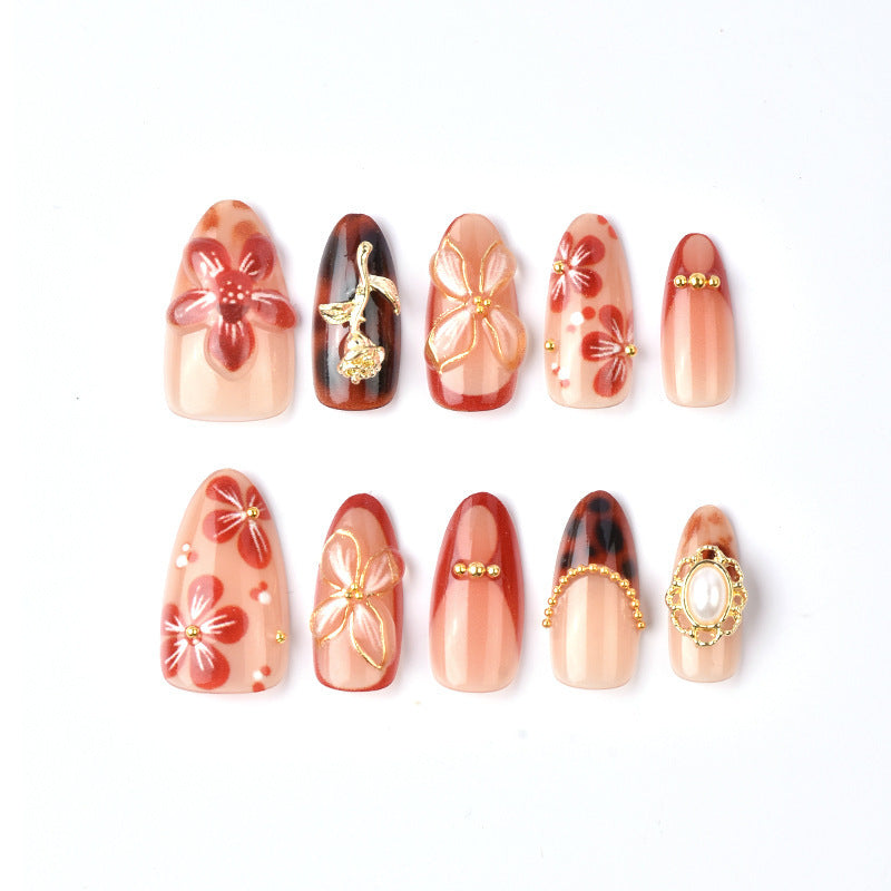 Elegantes Designer Press-On Nail Art Set