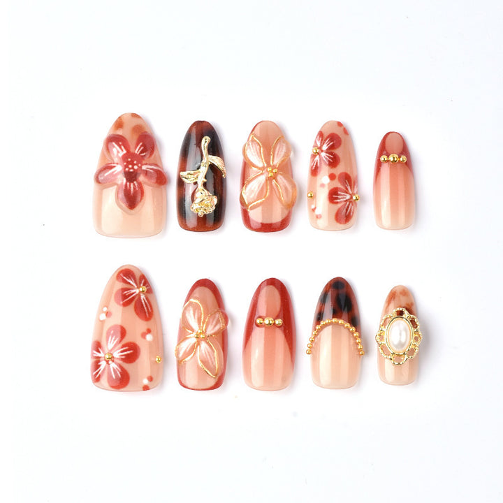 Elegantes Designer Press-On Nail Art Set