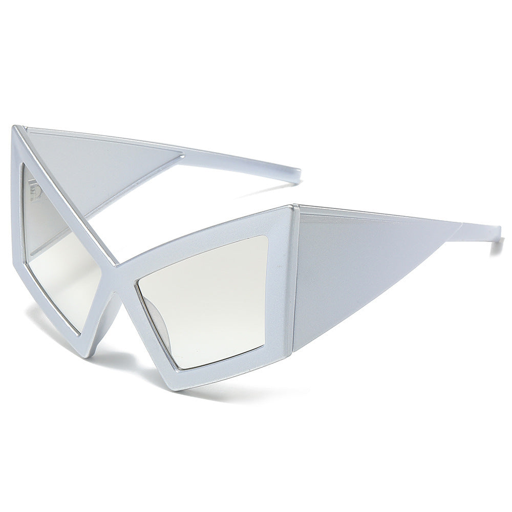 Futuristische Geometrische Schild Sonnenbrille Karnz