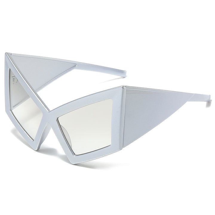 Futuristische Geometrische Schild Sonnenbrille Karnz