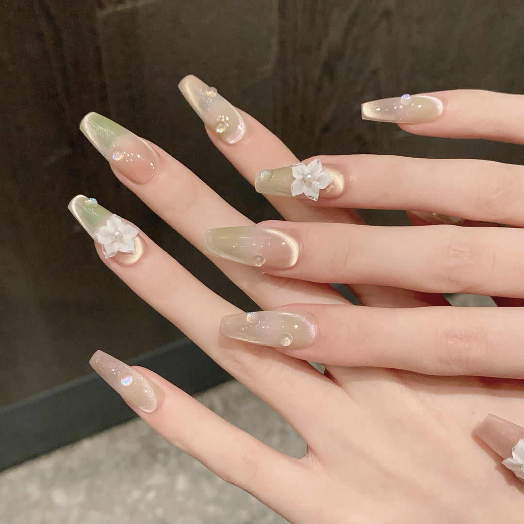 Floral Press-On Nagelkunst Set  1791773861