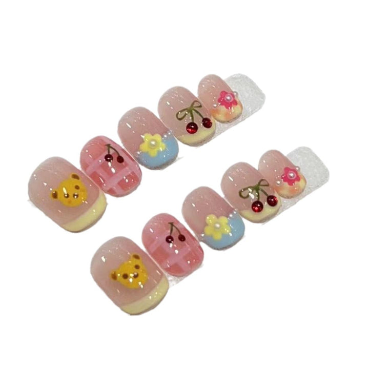 Verspielt Charakterdesign Press-On Nagelset Karnz