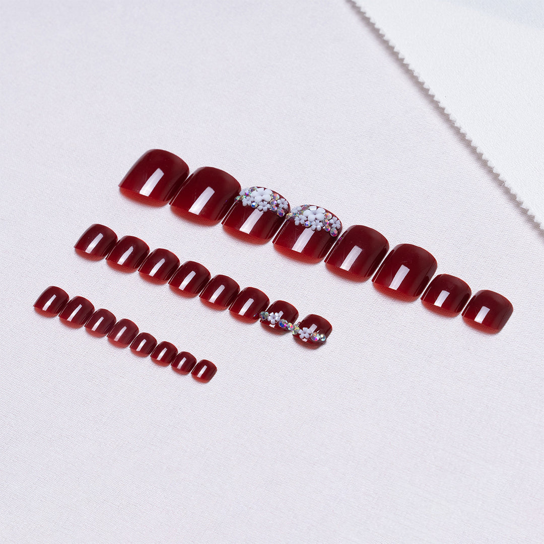 Strass Dekorative Pediküre Nagelkunst