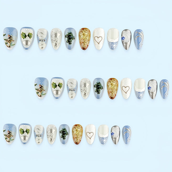 Kreatives Nageldesign-Set mit Wintermotiven Karnz