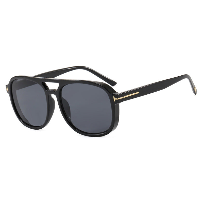 Damen quadratische Sonnenbrille mit luxuriösem Kunststoffrahmen und verspiegelten Gläsern Karnz