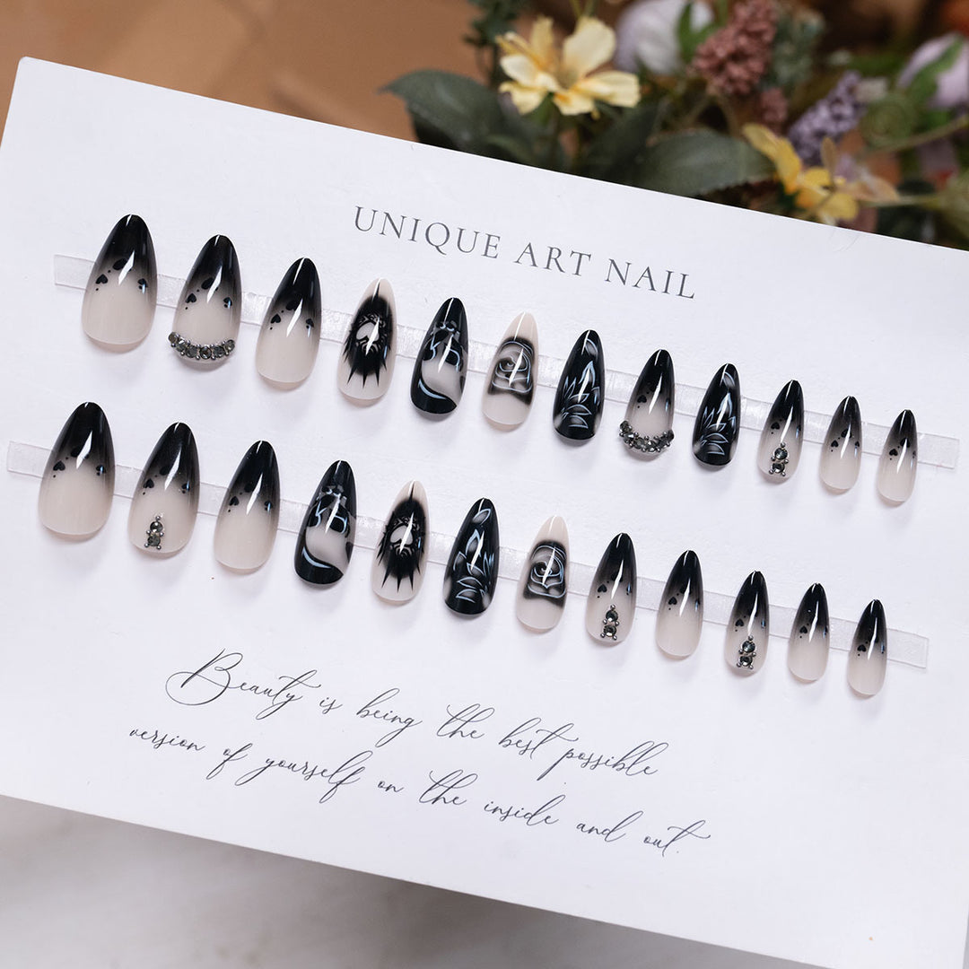 Künstlerische Stiletto Druck-Nägel