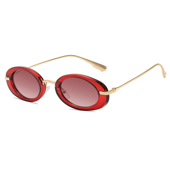 Elegante ovale Rahmen-Sonnenbrille Karnz