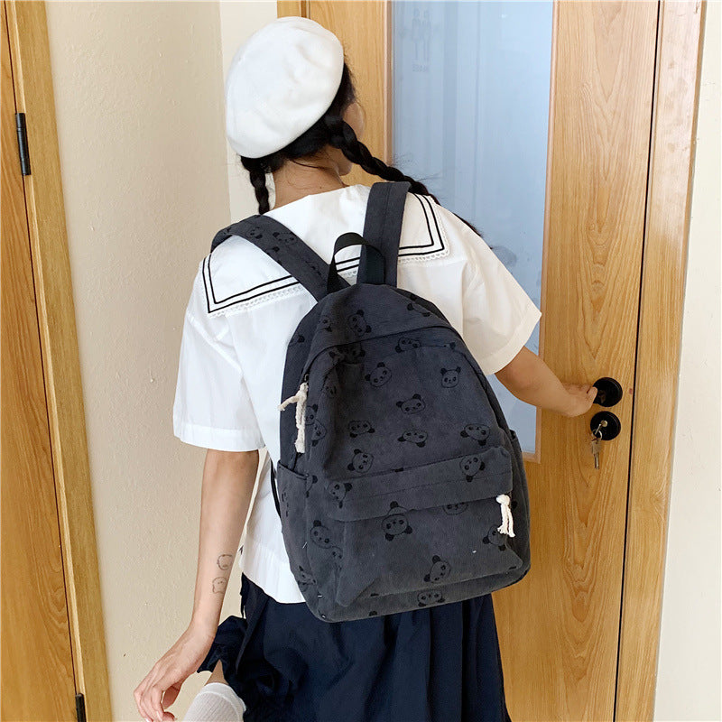 Lässiger Rucksack mit Pandamotiv Karnz
