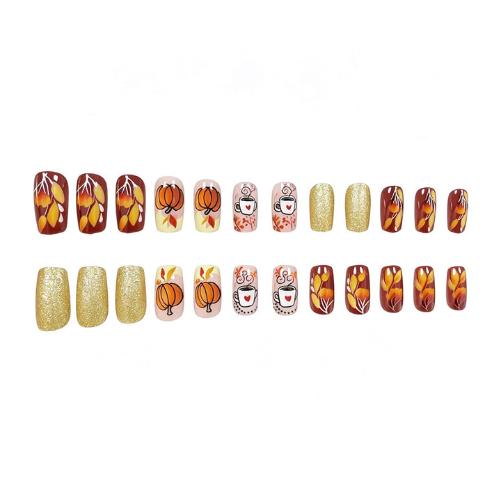 Künstlerische herbstliche Nagelkunst Karnz