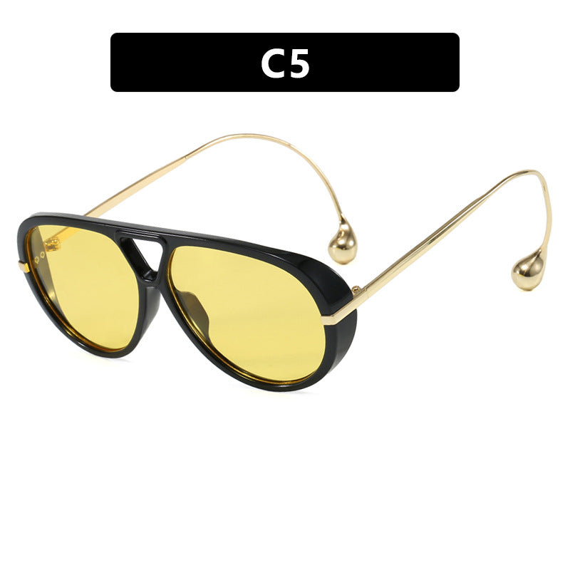 Damen modische Pilotensonnenbrille mit luxuriösem Metallrahmen Karnz