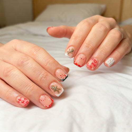 Festliche Feiertags-Themen Press-On Nail Art Karnz