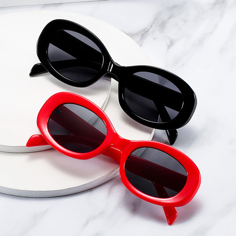 Vintage-Stil Ovalrahmen Sonnenbrille Karnz