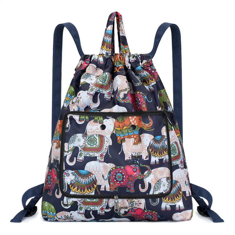 Leichter Blumen-Schnür-Rucksack Karnz