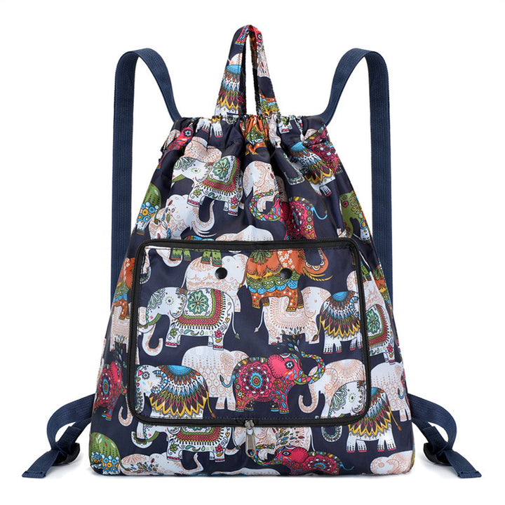 Leichter Blumen-Schnür-Rucksack Karnz