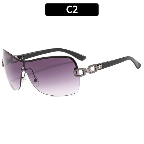 Elegante Sonnenbrille mit kunstvollen Kettenakzenten