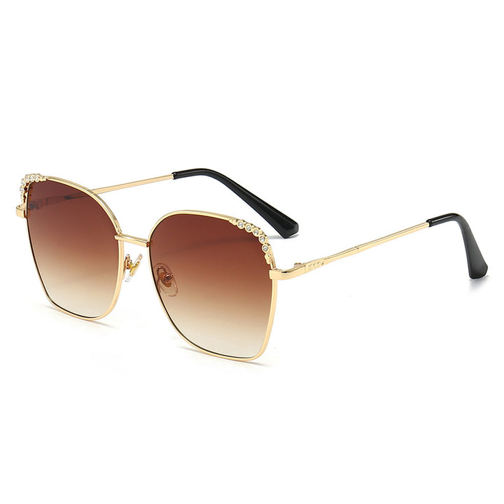 Elegante Quadratische Sonnenbrille mit Funkelnden Akzenten Karnz