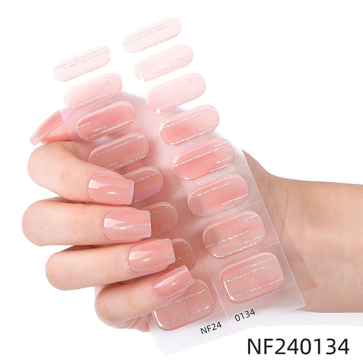 Elegante French Tip Nagelaufkleber