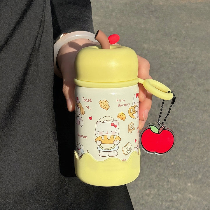 Damen tragbare Kaffeetasse mit kreativem Deckel Karnz