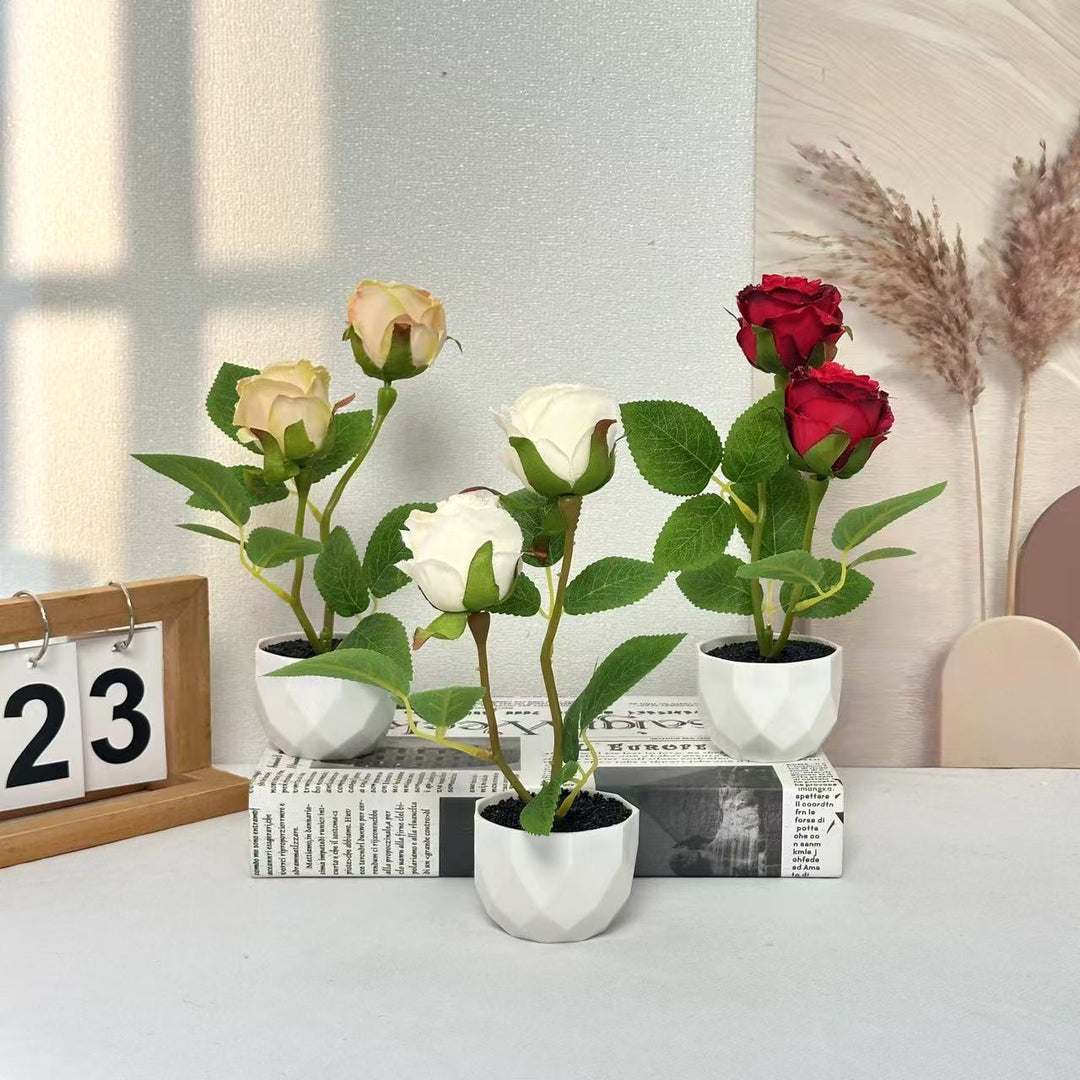 Dekoratives Künstliches Rosengewächs Arrangement für die Wohnkultur
