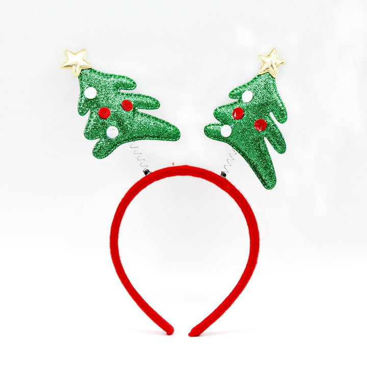 Festlicher Weihnachts-Haarreif mit lustigen Weihnachtsmannfiguren