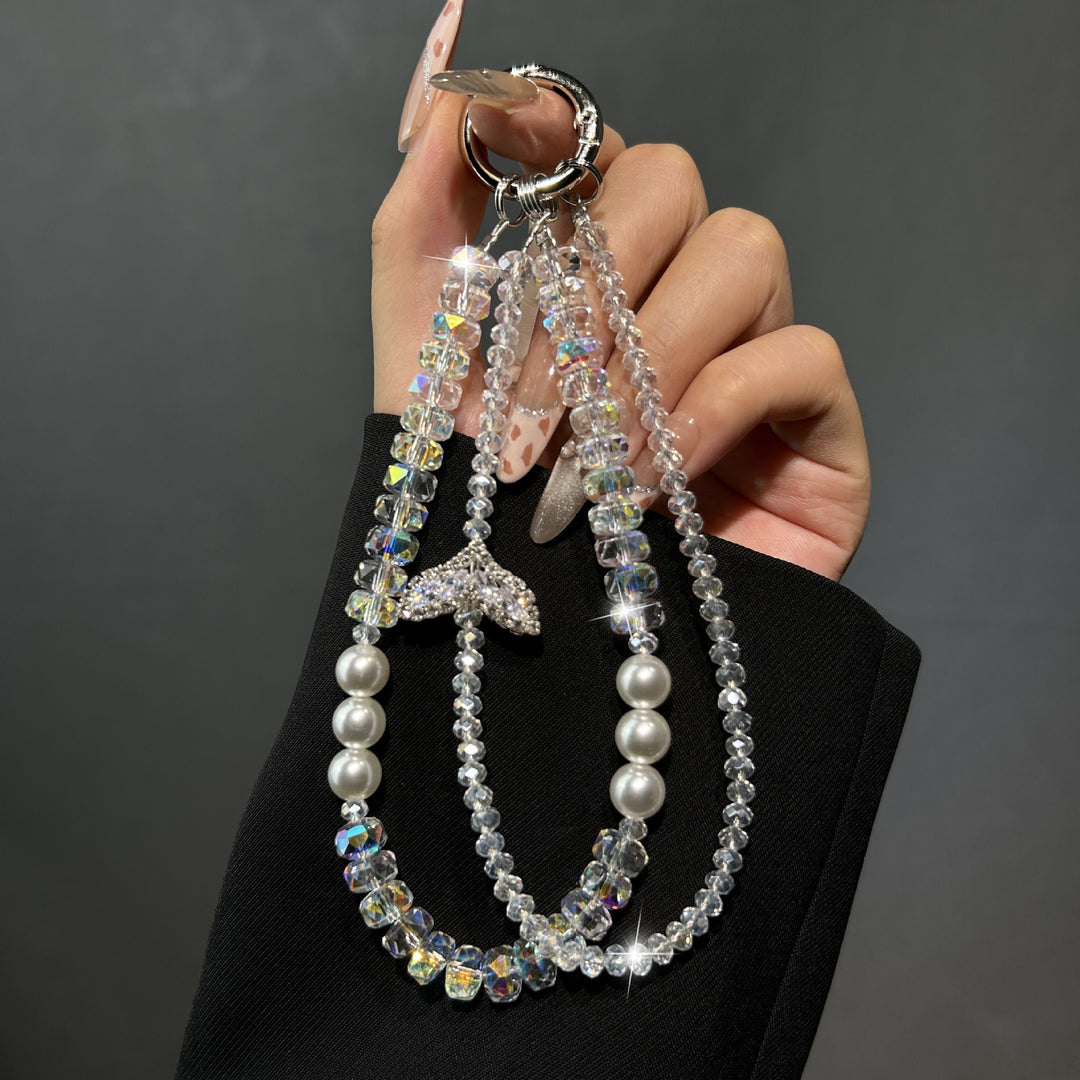 Elegante Perlen Charm Schlüsselanhänger Karnz 1790135859