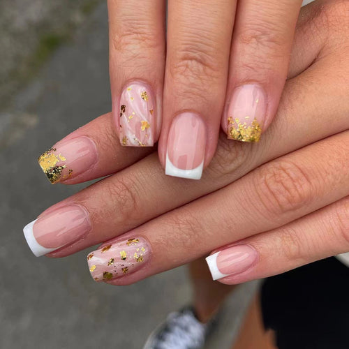 Luxus Goldblatt Nagelkunst Set