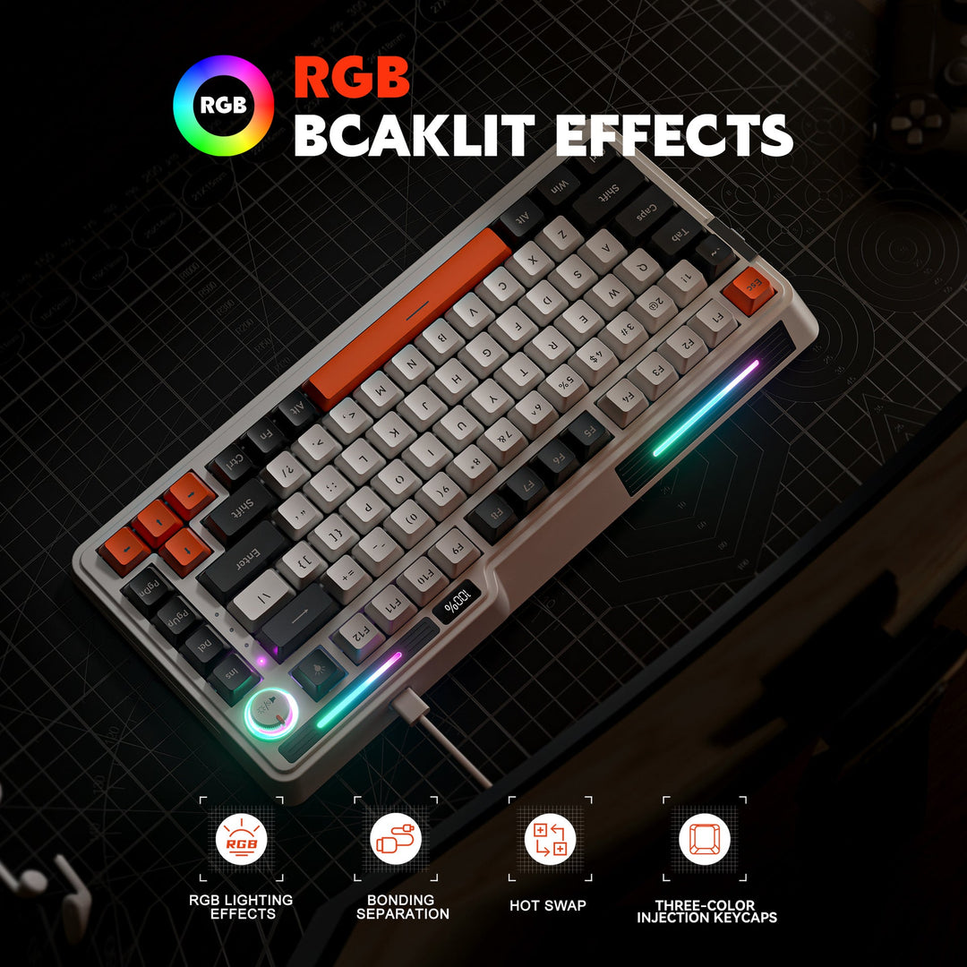 Kompakte RGB Mechanische Tastatur mit programmierbarer Hintergrundbeleuchtung Karnz