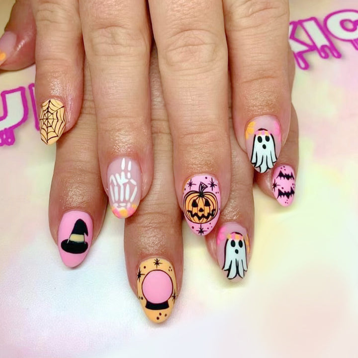 Halloween-Themen Press-On Nagelkunst Set Karnz