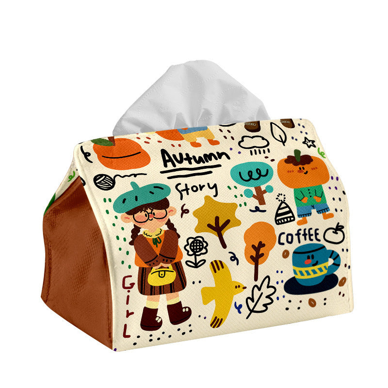 Dekorativer tissue box cover im Cartoon-Design Karnz