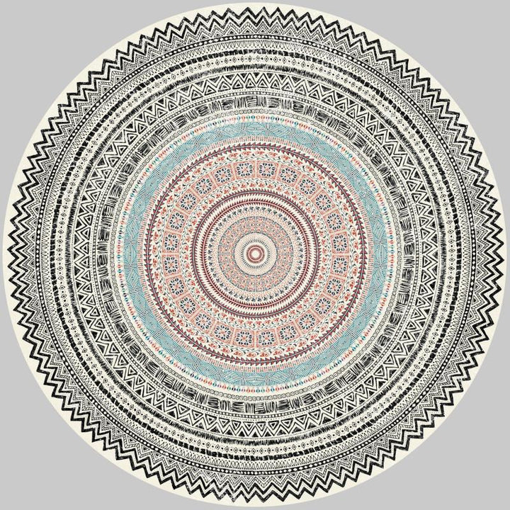 Runder geometrisches Muster Bereichsteppich