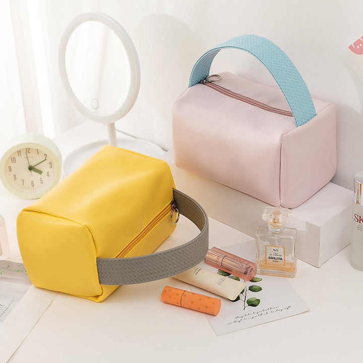 Elegante Kunstleder Kosmetiktasche Karnz