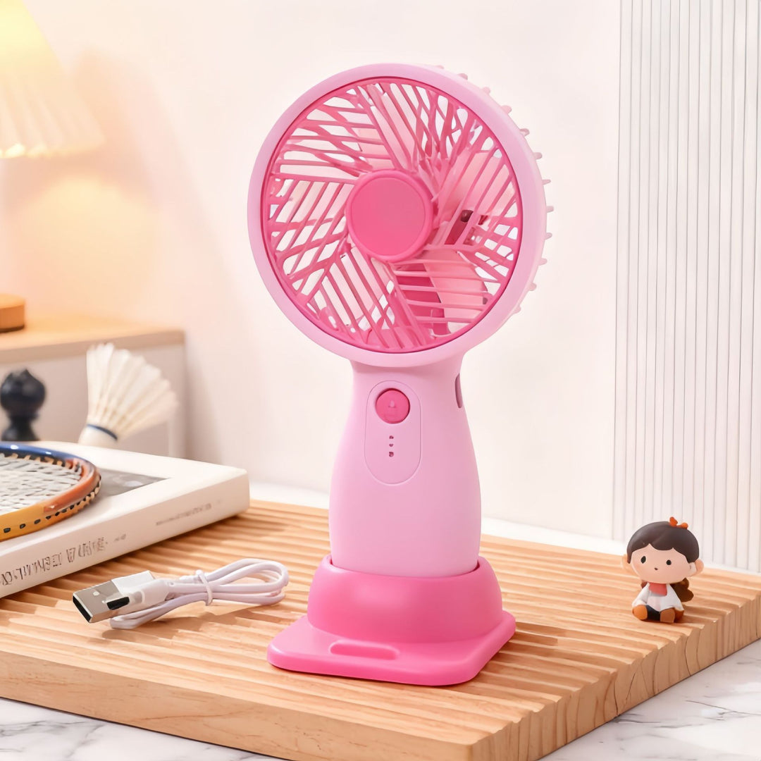 Damen Tragbarer Tischventilator mit flexiblem Neigungsmechanismus und leistungsstarker Akkutechnologie Karnz