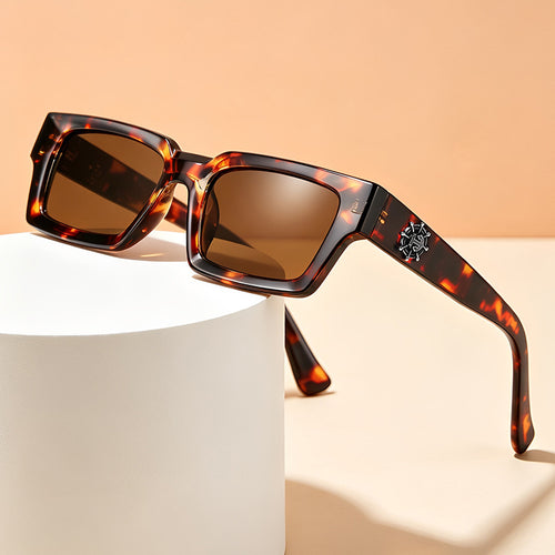 Modische Schildpattfassung Sonnenbrille Karnz