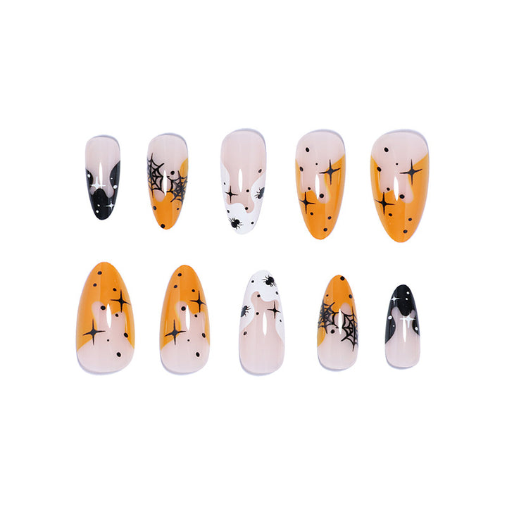 Künstlerisches Halloween-Themen Press-On Nagelset Karnz