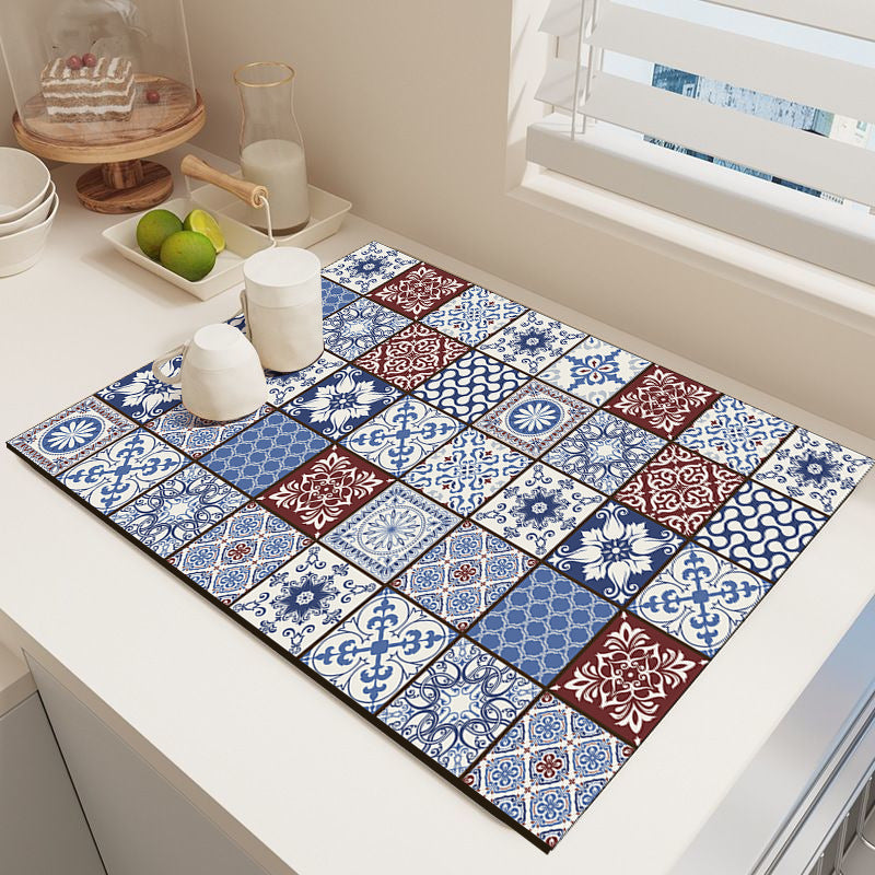 Elegante Mosaikmuster Küchenmatte Karnz