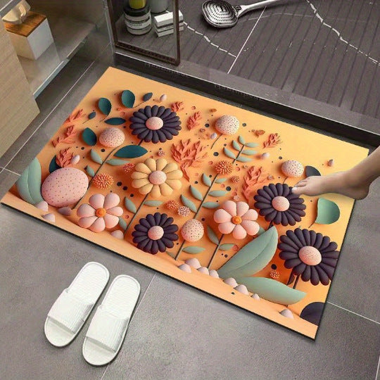 3D-texturiert Blumenmatte Karnz