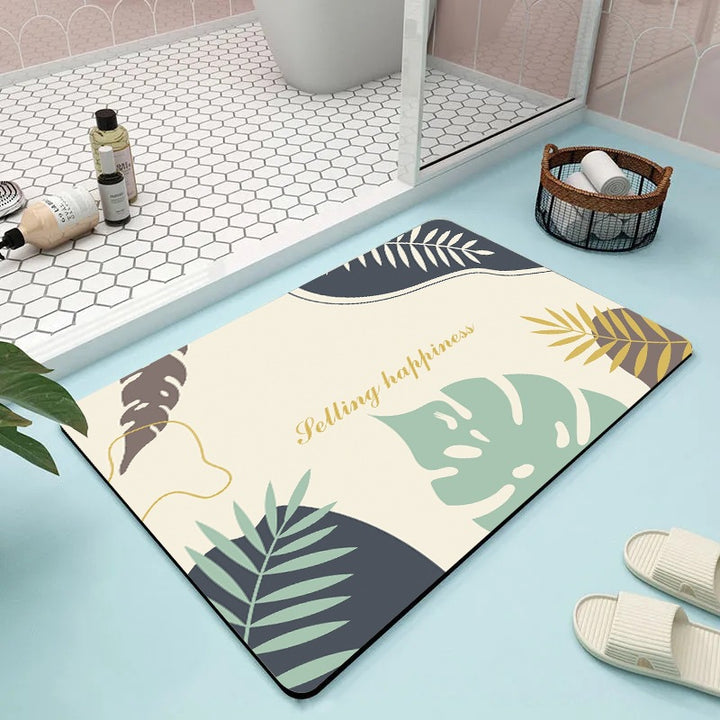 Abstrakte Florale Badezimmermatte